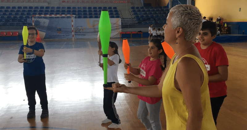Imagen de una de las actividades de las que disfrutaron los pequeños (Foto TA)